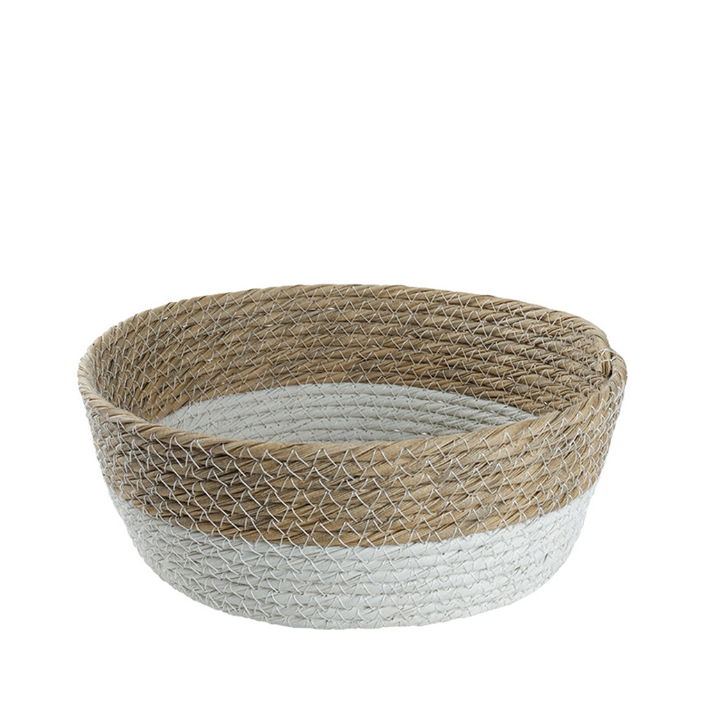 Καλάθι Σερβιρίσματος Rattan Natural-Λευκό 28x6εκ. ESPIEL FEX109 (Χρώμα: Λευκό, Υλικό: Ραττάν) - ESPIEL - FEX109