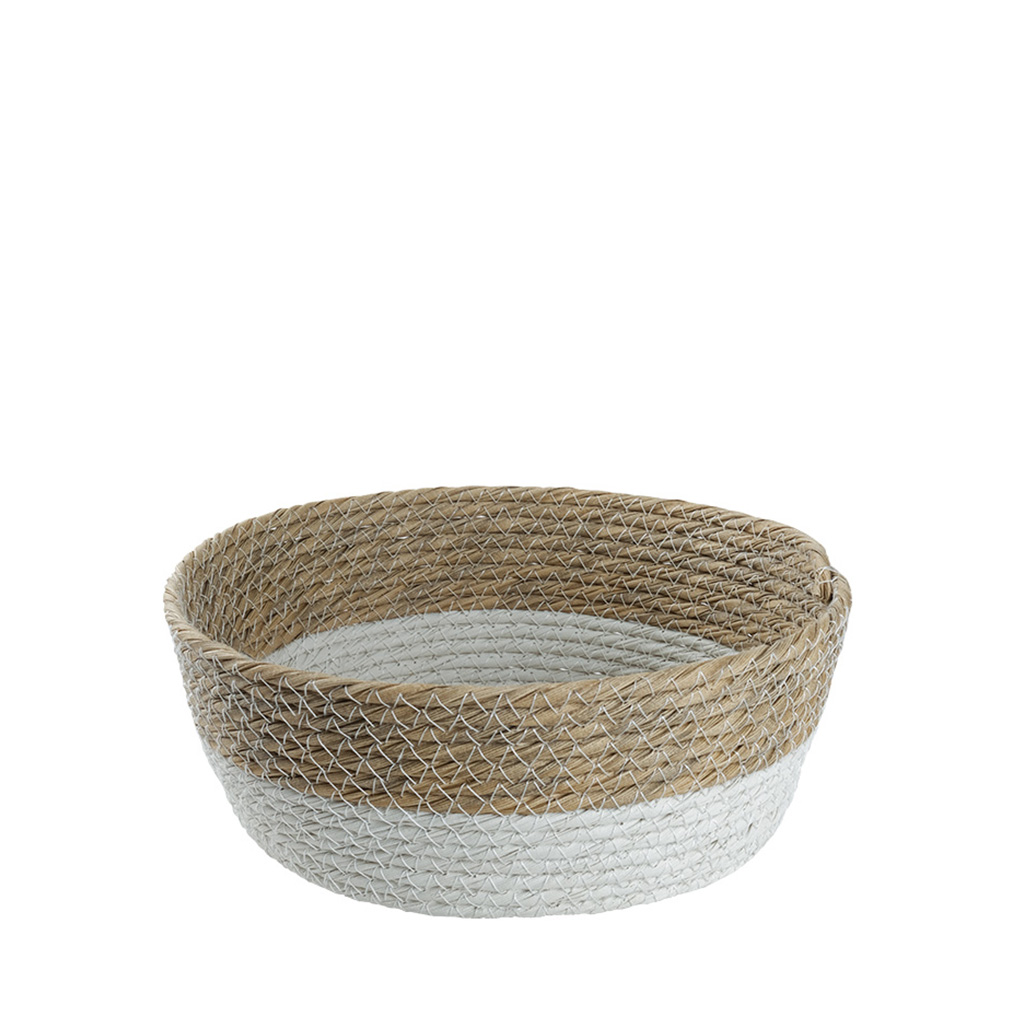 Καλάθι Σερβιρίσματος Rattan Natural-Λευκό 24x6εκ. ESPIE