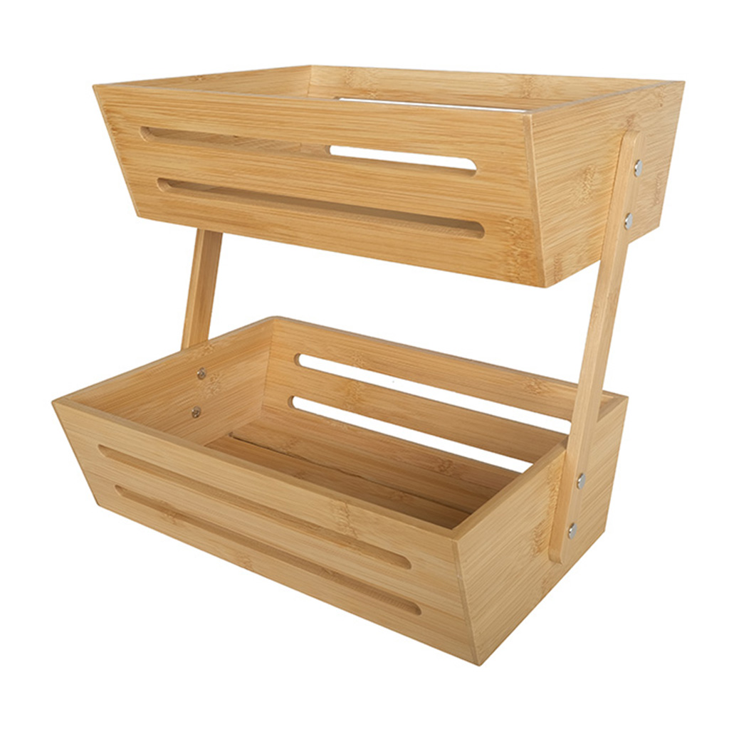 Καλάθι 2 Όροφο Σερβιρίσματος Bamboo 30,5x27,5x27,2εκ. E