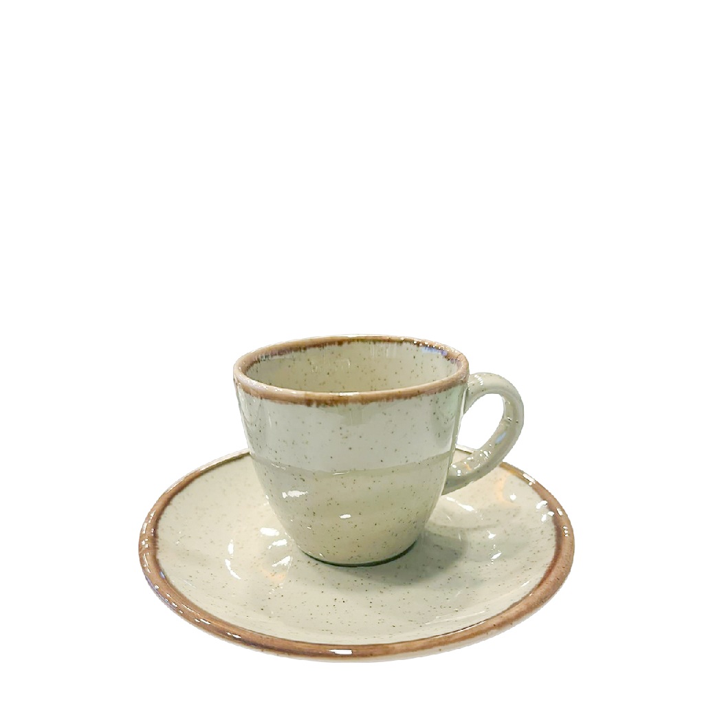 Φλυτζάνι Με Πιατάκι Espresso Πορσελάνης Reactive Green-