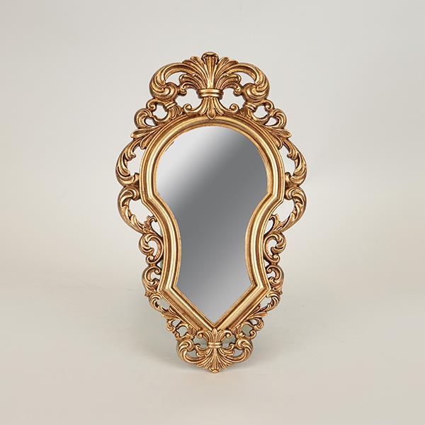 Καθρέπτες 24home - ΣΗΜΑΝΤΙΚΟ: Σε περίπτωση διαφοράς τιμής από το κατάστημα ισχύει παντα και μόνο η τιμή του καταστήματος Καθρέπτης Τοίχου Polyresin Χρυσός 19,5x1,7x32,3εκ. ESTH