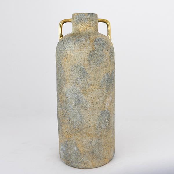 ESTHETI - ΣΗΜΑΝΤΙΚΟ: Σε περίπτωση διαφοράς τιμής από το κατάστημα ισχύει παντα και μόνο η τιμή του καταστήματος Βάζο Κεραμικό Γκρι-Χρυσό 16x40,5εκ. ESTHETI 752-20128 (