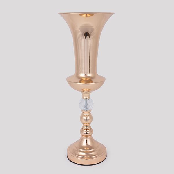 ESTHETI - ΣΗΜΑΝΤΙΚΟ: Σε περίπτωση διαφοράς τιμής από το κατάστημα ισχύει παντα και μόνο η τιμή του καταστήματος Βάζο Μεταλλικό Χρυσό 17x48εκ. ESTHETI 752-22057 (Υλικό: