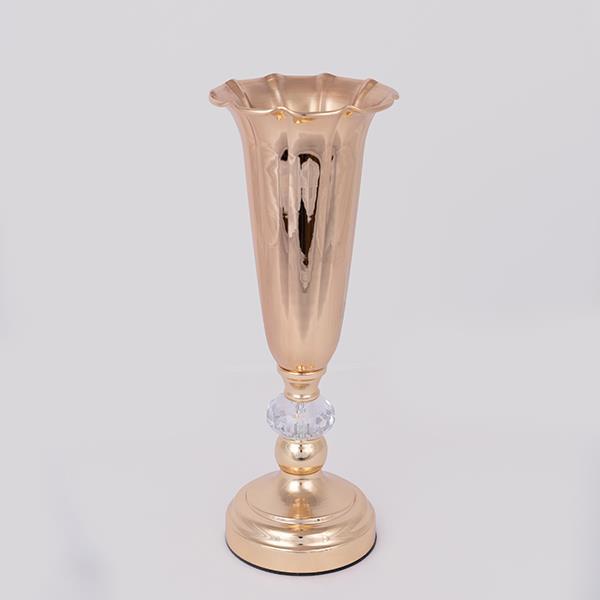 Διακοσμητικά Επιτραπέζια 24home - ΣΗΜΑΝΤΙΚΟ: Σε περίπτωση διαφοράς τιμής από το κατάστημα ισχύει παντα και μόνο η τιμή του καταστήματος Βάζο Μεταλλικό Χρυσό 13x34εκ. ESTHETI 752-22066 (Υλικό: