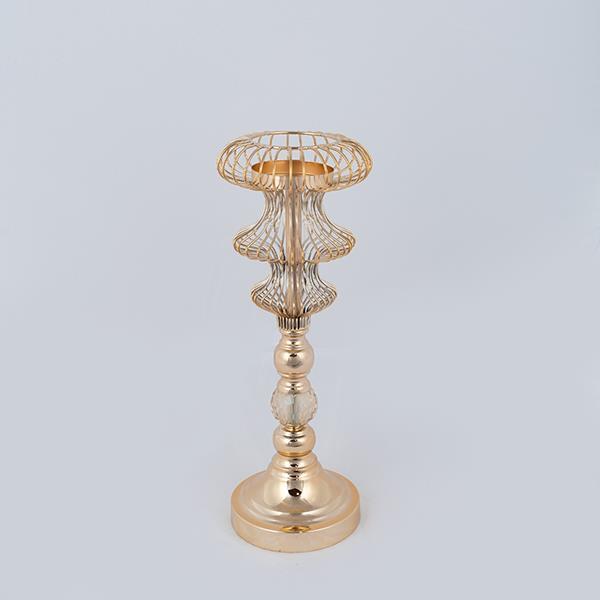 ESTHETI - ΣΗΜΑΝΤΙΚΟ: Σε περίπτωση διαφοράς τιμής από το κατάστημα ισχύει παντα και μόνο η τιμή του καταστήματος Κηροπήγιο Μεταλλικό Χρυσό 16x41εκ. ESTHETI 752-24081 (Υ