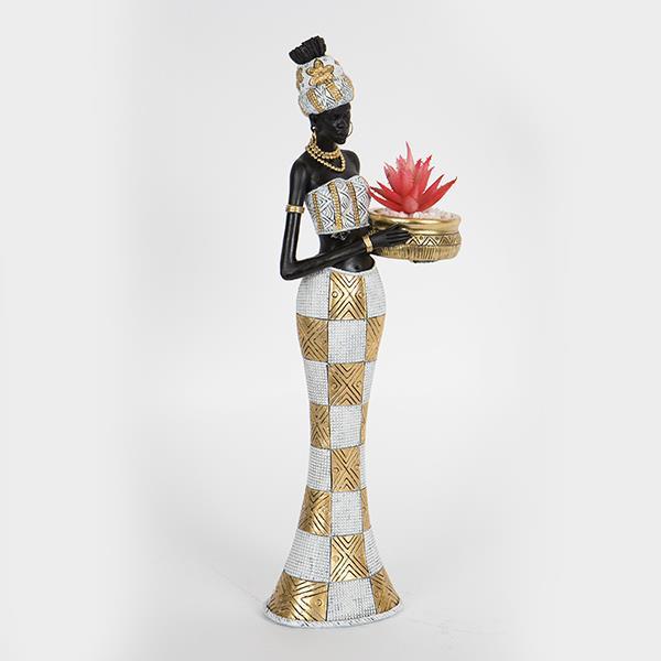 Διακοσμητική Επιτραπέζια Γυναικεία Φιγούρα Polyresin Χρ