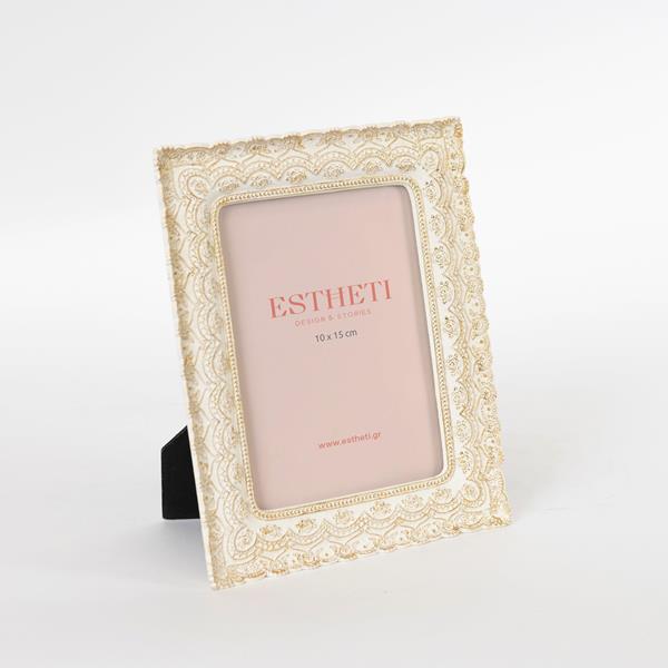 ESTHETI - ΣΗΜΑΝΤΙΚΟ: Σε περίπτωση διαφοράς τιμής από το κατάστημα ισχύει παντα και μόνο η τιμή του καταστήματος Κορνίζα Polyresin Χρυσή 16,7x2x21,5εκ. ESTHETI 756-1207