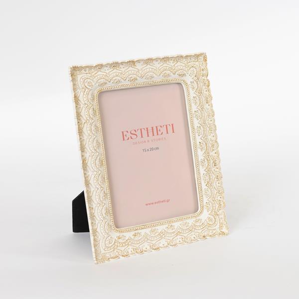 ESTHETI Κορνίζα Polyresin Χρυσή 21,3x2,2x26,3εκ. ESTHETI 756-12078 (Σετ 2 Τεμάχια) (Υλικό: Polyresin, Χρώμα: Χρυσό ) - ESTHETI - 756-12078