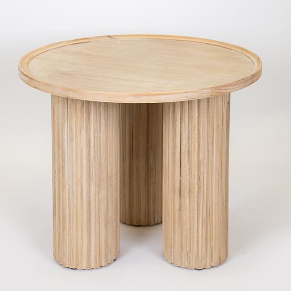 ESTHETI Τραπεζάκι Βοηθητικό Ξύλινο Natural 59,5x50,5εκ. ESTHETI 750-40515 (Υλικό: Ξύλο, Χρώμα: Natural) - ESTHETI - 750-40515