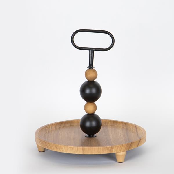 ESTHETI Ορντερβιέρα Ξύλινη-Μεταλλική Natural-Μαύρη 30x30x32,5εκ. ESTHETI 754-11011 (Υλικό: Ξύλο, Χρώμα: Μαύρο) - ESTHETI - 754-11011