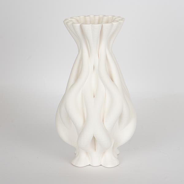 Βάζο Πορσελάνης 3D Λευκό 15x15x27εκ. ESTHETI 752-21069 