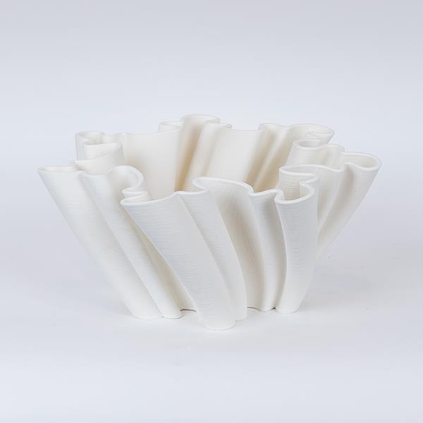 Διακοσμητικά Επιτραπέζια 24home - ΣΗΜΑΝΤΙΚΟ: Σε περίπτωση διαφοράς τιμής από το κατάστημα ισχύει παντα και μόνο η τιμή του καταστήματος Φοντανιέρα Πορσελάνης 3D Λευκή 34x34x15εκ. ESTHETI 752-