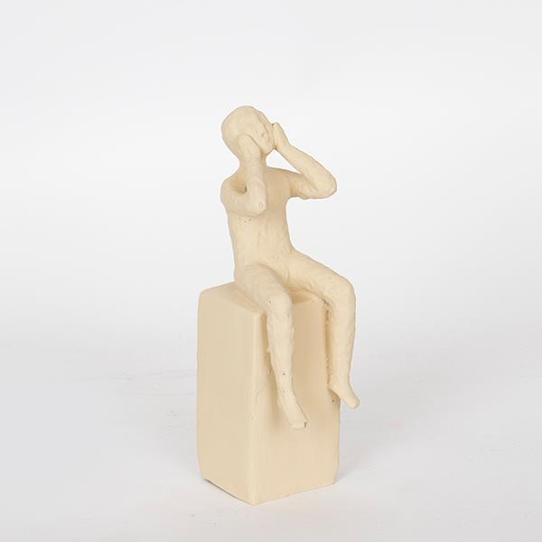 Διακοσμητική Επιτραπέζια Φιγούρα Polyresin Καφέ 6x8,5x1