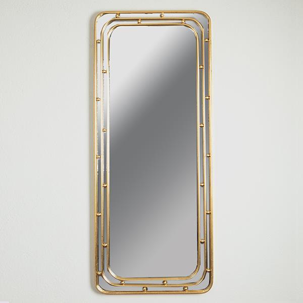 Καθρέπτης Τοίχου Μεταλλικός Χρυσός 50x4x120εκ. ESTHETI 