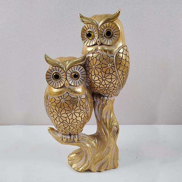 Διακοσμητικά Επιτραπέζια 24home - ΣΗΜΑΝΤΙΚΟ: Σε περίπτωση διαφοράς τιμής από το κατάστημα ισχύει παντα και μόνο η τιμή του καταστήματος Διακοσμητικό Επιτραπέζιο Κουκουβάγιες Κεραμικό Χρυσό 10