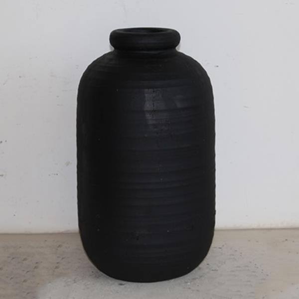 ESTHETI - ΣΗΜΑΝΤΙΚΟ: Σε περίπτωση διαφοράς τιμής από το κατάστημα ισχύει παντα και μόνο η τιμή του καταστήματος Βάζο Κεραμικό Μαύρο 25x25x42,5εκ. ESTHETI 752-20264 (Υλ