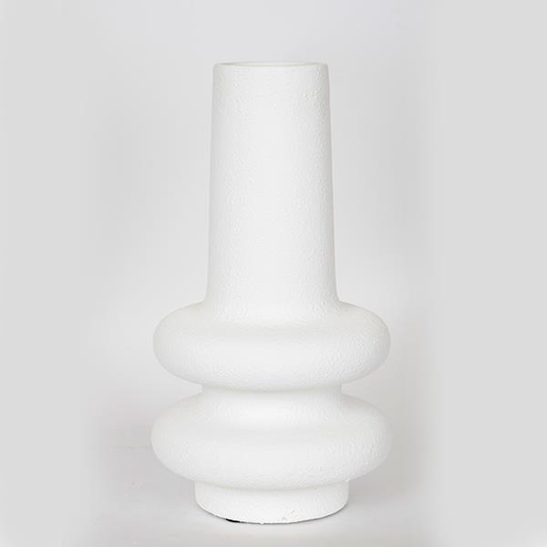 Διακοσμητικά Επιτραπέζια 24home - ΣΗΜΑΝΤΙΚΟ: Σε περίπτωση διαφοράς τιμής από το κατάστημα ισχύει παντα και μόνο η τιμή του καταστήματος Βάζο Κεραμικό Λευκό 21,5x21,5x39εκ. ESTHETI 752-20272 (