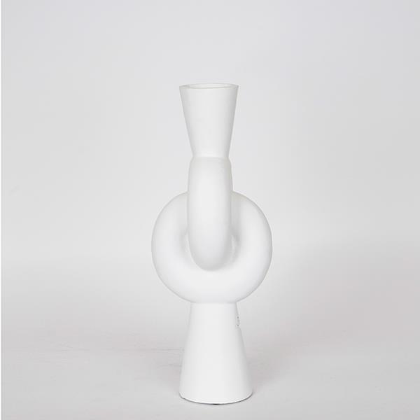 Διακοσμητικά Επιτραπέζια 24home - ΣΗΜΑΝΤΙΚΟ: Σε περίπτωση διαφοράς τιμής από το κατάστημα ισχύει παντα και μόνο η τιμή του καταστήματος Βάζο Κεραμικό Λευκό 15,5x15,5x39,5εκ. ESTHETI 752-20274
