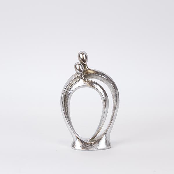 Διακοσμητικά Επιτραπέζια 24home - ΣΗΜΑΝΤΙΚΟ: Σε περίπτωση διαφοράς τιμής από το κατάστημα ισχύει παντα και μόνο η τιμή του καταστήματος Διακοσμητικό Επιτραπέζιο Ζευγάρι Polyresin Ασημί 13x5,5