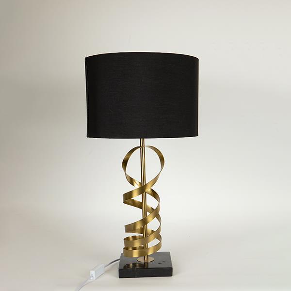 Φωτιστικά 24home - ΣΗΜΑΝΤΙΚΟ: Σε περίπτωση διαφοράς τιμής από το κατάστημα ισχύει παντα και μόνο η τιμή του καταστήματος Φωτιστικό Επιτραπέζιο Μεταλλικό-Λινό Χρυσό-Μαύρο 32x60ε