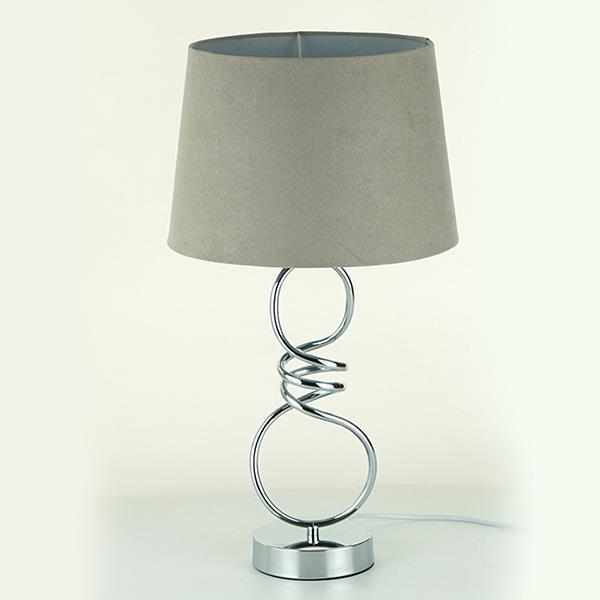 ESTHETI - ΣΗΜΑΝΤΙΚΟ: Σε περίπτωση διαφοράς τιμής από το κατάστημα ισχύει παντα και μόνο η τιμή του καταστήματος Φωτιστικό Επιτραπέζιο Μεταλλικό-Λινό Ασημί-Γκρι 30x56εκ