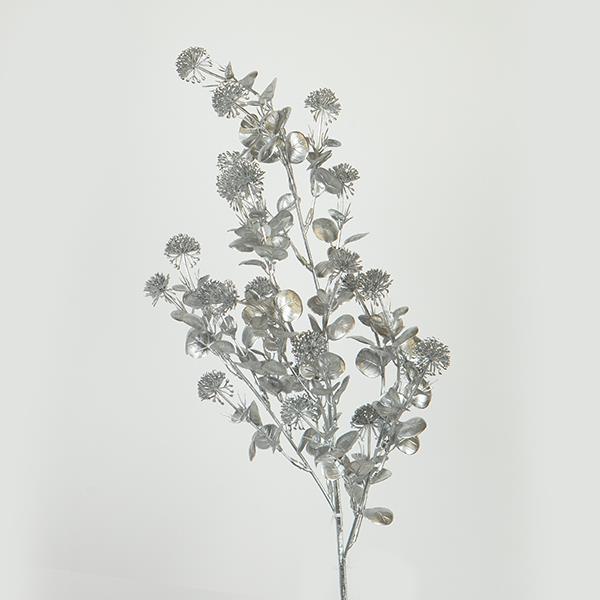Διακοσμητικά Επιτραπέζια 24home - ΣΗΜΑΝΤΙΚΟ: Σε περίπτωση διαφοράς τιμής από το κατάστημα ισχύει παντα και μόνο η τιμή του καταστήματος Κλαδί Με Φύλλα Πλαστικό 60εκ. Ασημί ESTHETI 758-12114 (