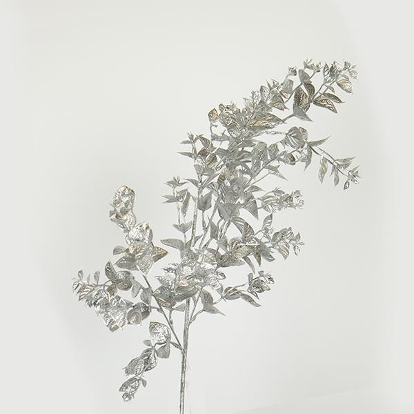 Διακοσμητικά Επιτραπέζια 24home - ΣΗΜΑΝΤΙΚΟ: Σε περίπτωση διαφοράς τιμής από το κατάστημα ισχύει παντα και μόνο η τιμή του καταστήματος Κλαδί Με Φύλλα Πλαστικό 60εκ. Ασημί ESTHETI 758-12116 (