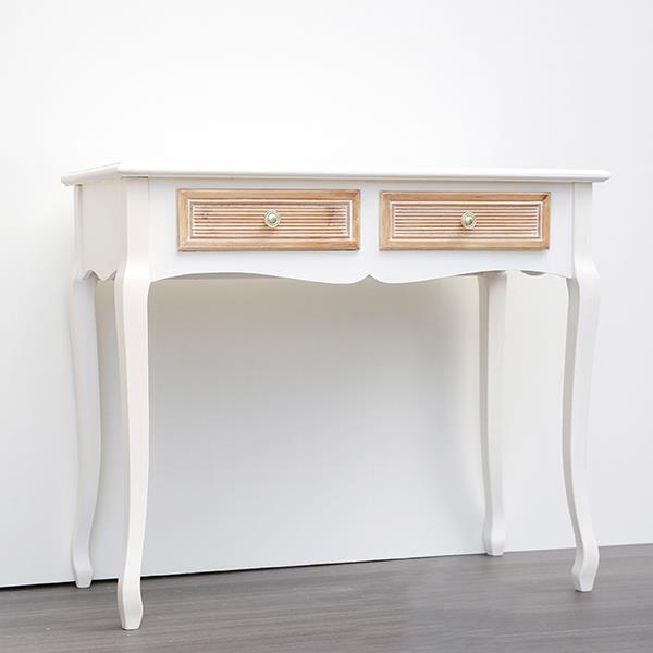 ESTHETI Κονσόλα Ξύλινη Λευκή-Καφέ 90x40x78εκ. ESTHETI 750-25014 (Υλικό: Ξύλο, Χρώμα: Λευκό) - ESTHETI - 750-25014