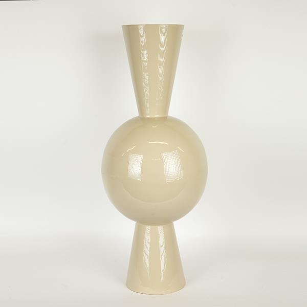 Διακοσμητικά Επιτραπέζια 24home - ΣΗΜΑΝΤΙΚΟ: Σε περίπτωση διαφοράς τιμής από το κατάστημα ισχύει παντα και μόνο η τιμή του καταστήματος Βάζο Μεταλλικό Μπεζ 30x75εκ. ESTHETI 752-22052 (Υλικό: