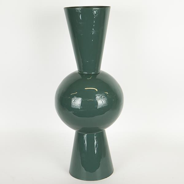 Διακοσμητικά Επιτραπέζια 24home - ΣΗΜΑΝΤΙΚΟ: Σε περίπτωση διαφοράς τιμής από το κατάστημα ισχύει παντα και μόνο η τιμή του καταστήματος Βάζο Μεταλλικό Σκούρο Πράσινο 25x60εκ. ESTHETI 752-2205