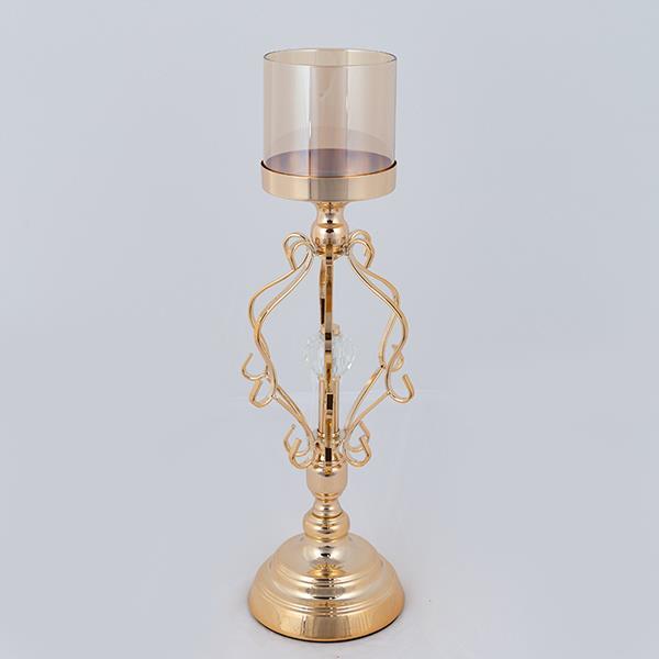 Διακοσμητικά Επιτραπέζια 24home - ΣΗΜΑΝΤΙΚΟ: Σε περίπτωση διαφοράς τιμής από το κατάστημα ισχύει παντα και μόνο η τιμή του καταστήματος Κηροπήγιο Μεταλλικό Χρυσό 15x36εκ. ESTHETI 752-24094 (Υ