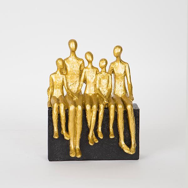 Διακοσμητικό Επιτραπέζιο Άνθρωποι Καθιστοί Polyresin Χρ