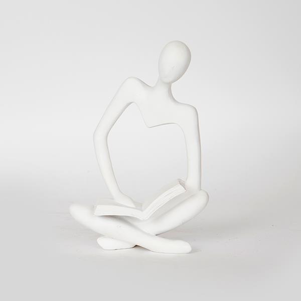 Διακοσμητικά Επιτραπέζια 24home - ΣΗΜΑΝΤΙΚΟ: Σε περίπτωση διαφοράς τιμής από το κατάστημα ισχύει παντα και μόνο η τιμή του καταστήματος Διακοσμητική Επιτραπέζια Φιγούρα Polyresin Λευκή 15x8x2