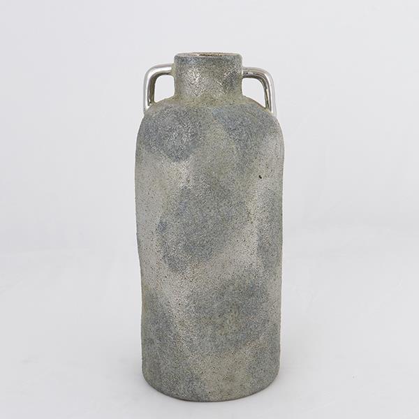 ESTHETI - ΣΗΜΑΝΤΙΚΟ: Σε περίπτωση διαφοράς τιμής από το κατάστημα ισχύει παντα και μόνο η τιμή του καταστήματος Βάζο Κεραμικό Γκρι-Ασημί 13,5x13,5x30εκ. ESTHETI 752-20