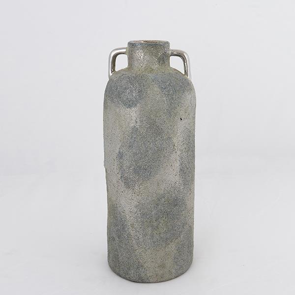 Βάζο Κεραμικό Γκρι-Ασημί 16x16x40,5εκ. ESTHETI 752-2038