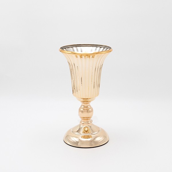 Βάζο Μεταλλικό Χρυσό 14,5x27εκ. ESTHETI 819-00246 (Υλικό: Μεταλλικό, Χρώμα: Χρυσό ) - ESTHETI - 819-00246