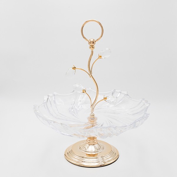 ESTHETI - ΣΗΜΑΝΤΙΚΟ: Σε περίπτωση διαφοράς τιμής από το κατάστημα ισχύει παντα και μόνο η τιμή του καταστήματος Ορντερβιέρα Μεταλλική-Γυάλινη Χρυσή 33x38,5εκ. ESTHETI