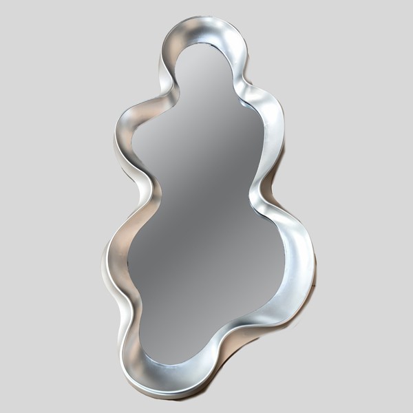 Καθρέπτης Τοίχου Πλαστικός Ασημί 100x4,5x50εκ. ESTHETI 