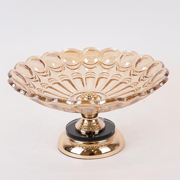 Διακοσμητικό Μπωλ Γυάλινο-Μεταλλικό Χρυσό 30x18εκ. ESTHETI 754-11020 (Υλικό: Μεταλλικό, Χρώμα: Χρυσό ) - ESTHETI - 754-11020