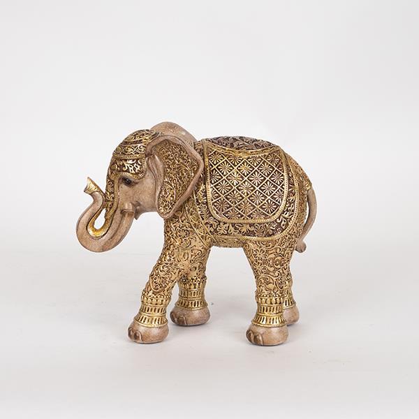 Διακοσμητικά Επιτραπέζια 24home - ΣΗΜΑΝΤΙΚΟ: Σε περίπτωση διαφοράς τιμής από το κατάστημα ισχύει παντα και μόνο η τιμή του καταστήματος Διακοσμητικός Ελέφαντας Polyresin Χρυσός 21x9x18,5εκ. E