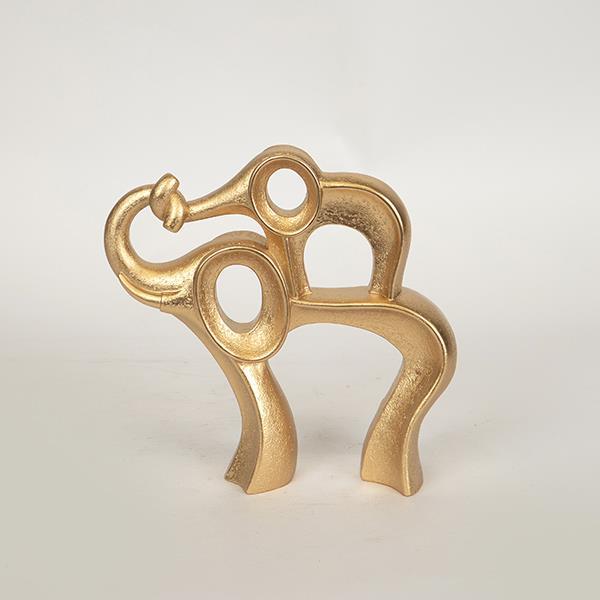 Διακοσμητικά Επιτραπέζια 24home - ΣΗΜΑΝΤΙΚΟ: Σε περίπτωση διαφοράς τιμής από το κατάστημα ισχύει παντα και μόνο η τιμή του καταστήματος Διακοσμητικό Επιτραπέζιο Ελέφαντες Polyresin Χρυσό 19,5