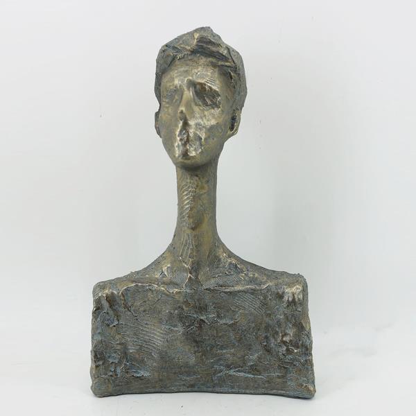 Διακοσμητικά Επιτραπέζια 24home - ΣΗΜΑΝΤΙΚΟ: Σε περίπτωση διαφοράς τιμής από το κατάστημα ισχύει παντα και μόνο η τιμή του καταστήματος Διακοσμητικό Γλυπτό Polyresin Άνθρωπος Γκρι 19x10x30εκ.