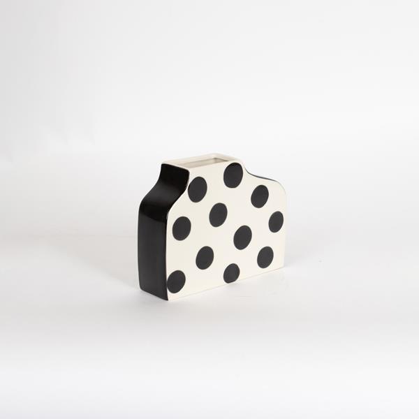 Διακοσμητικά Επιτραπέζια 24home - ΣΗΜΑΝΤΙΚΟ: Σε περίπτωση διαφοράς τιμής από το κατάστημα ισχύει παντα και μόνο η τιμή του καταστήματος Βάζο Κεραμικό Μαύρο-Μπεζ 28x6x15,6εκ. ESTHETI 752-20200