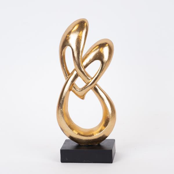 ESTHETI - ΣΗΜΑΝΤΙΚΟ: Σε περίπτωση διαφοράς τιμής από το κατάστημα ισχύει παντα και μόνο η τιμή του καταστήματος Διακοσμητική Επιτραπέζια Καρδιά Polyresin Χρυσή-Μαύρη 1