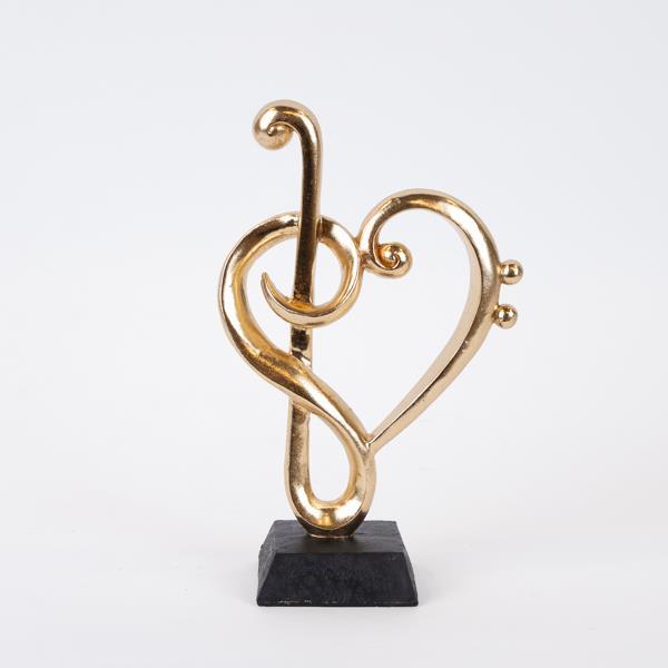 ESTHETI - ΣΗΜΑΝΤΙΚΟ: Σε περίπτωση διαφοράς τιμής από το κατάστημα ισχύει παντα και μόνο η τιμή του καταστήματος Διακοσμητική Επιτραπέζια Καρδιά Με Μουσική Νότα Polyres