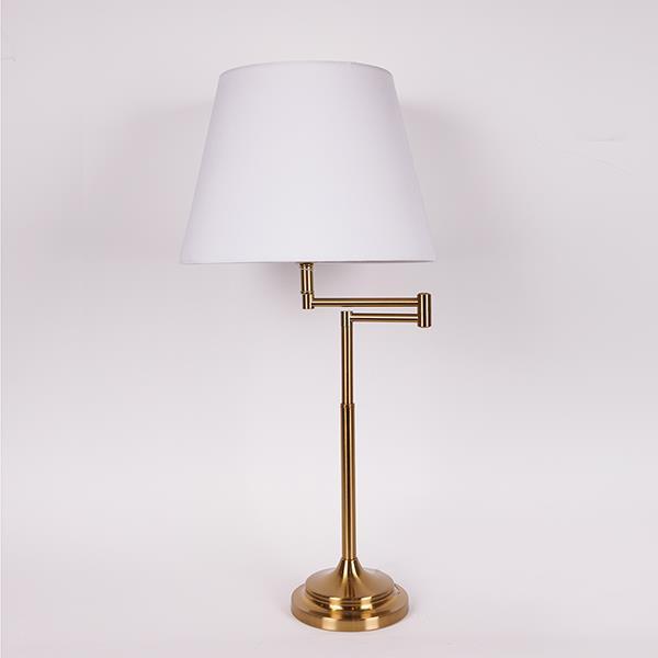 Φωτιστικά 24home - ΣΗΜΑΝΤΙΚΟ: Σε περίπτωση διαφοράς τιμής από το κατάστημα ισχύει παντα και μόνο η τιμή του καταστήματος Φωτιστικό Επιτραπέζιο Μεταλλικό Χρυσό-Λευκό 33x70εκ. ES