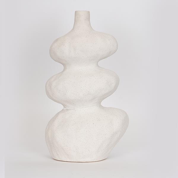 ESTHETI Βάζο Κεραμικό Λευκό 20x14x33,5εκ. ESTHETI 752-20299 (Υλικό: Κεραμικό, Χρώμα: Λευκό) - ESTHETI - 752-20299