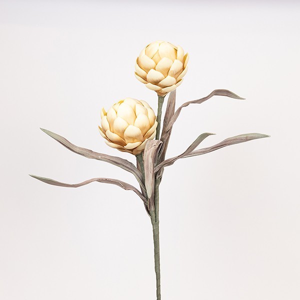 Διακοσμητικά Επιτραπέζια 24home - ΣΗΜΑΝΤΙΚΟ: Σε περίπτωση διαφοράς τιμής από το κατάστημα ισχύει παντα και μόνο η τιμή του καταστήματος Κλαδί Με Αγκινάρα Foam 20x100εκ. Κίτρινο ESTHETI 816-20