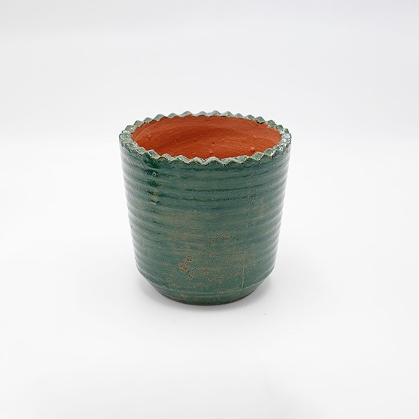 ESTHETI Κασπώ Κεραμικό Πράσινο 11x10,5εκ. ESTHETI 819-00491 (Σετ 5 Τεμάχια) (Υλικό: Κεραμικό, Χρώμα: Πράσινο ) - ESTHETI - 819-00491