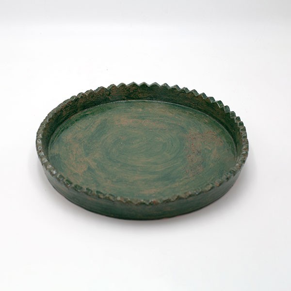 Διακοσμητική Πιατέλα Κεραμική Πράσινη 30,5x30,5x4εκ. ESTHETI 819-00498 (Υλικό: Κεραμικό, Χρώμα: Πράσινο ) - ESTHETI - 819-00498